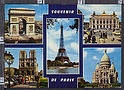 N9925 SOUVENIR DE PARIS VUES MONUMENT VG SB